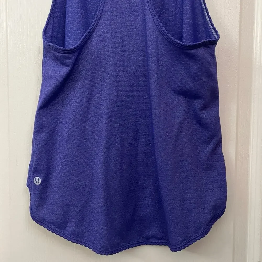 Lululemon 105 F Singlet Heathered Bali Breeze Tank Top size 4